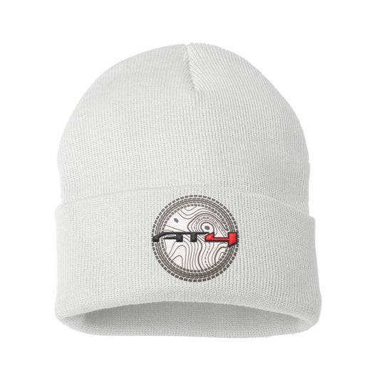 AT4 12 in Knit Beanie- White - Ten Gallon Hat Co.