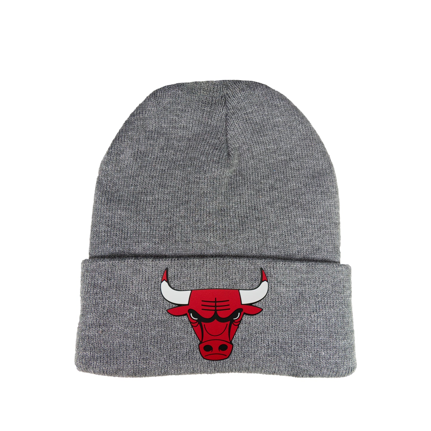Chicago Bulls 3D 12 in Knit Beanie- Dark Heather Grey - Ten Gallon Hat Co.