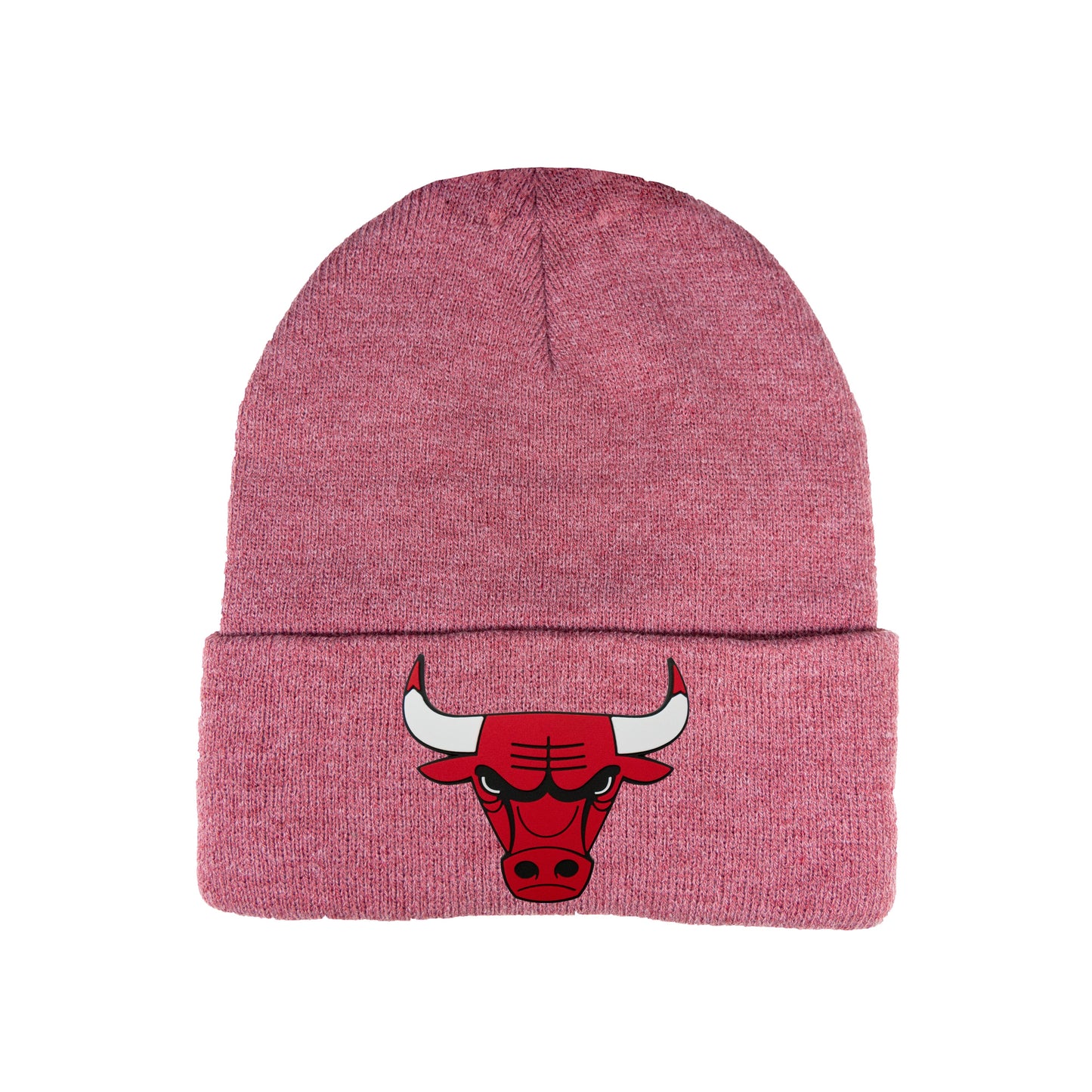 Chicago Bulls 3D 12 in Knit Beanie- Heather Cardinal - Ten Gallon Hat Co.