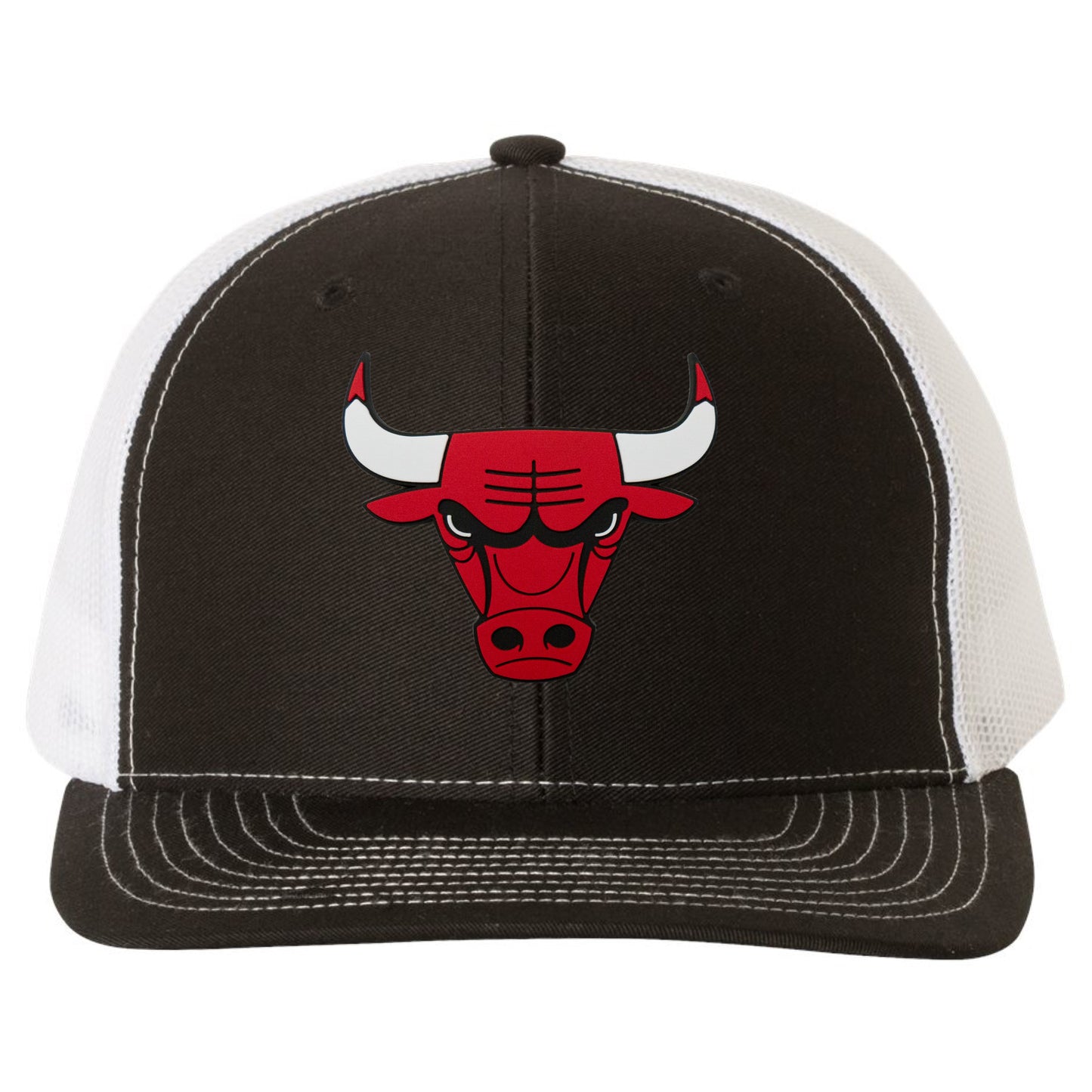 Chicago Bulls YP Snapback Trucker Hat- Black/ White - Ten Gallon Hat Co.