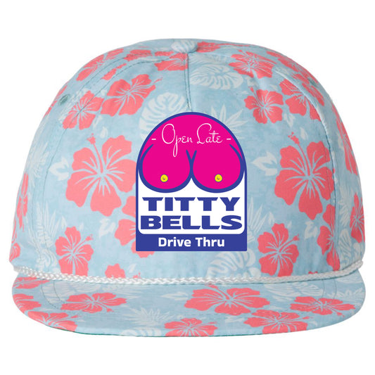 Titty Bells 3D Aloha Rope Cap- Hawai'in Sky - Ten Gallon Hat Co.