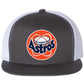 Astros Retro Astrodome Classic YP Snapback Flat Bill Trucker Hat- Charcoal/ White - Ten Gallon Hat Co.