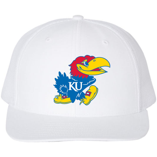 Kansas Jayhawks 3D YP Snapback Trucker Hat- White - Ten Gallon Hat Co.