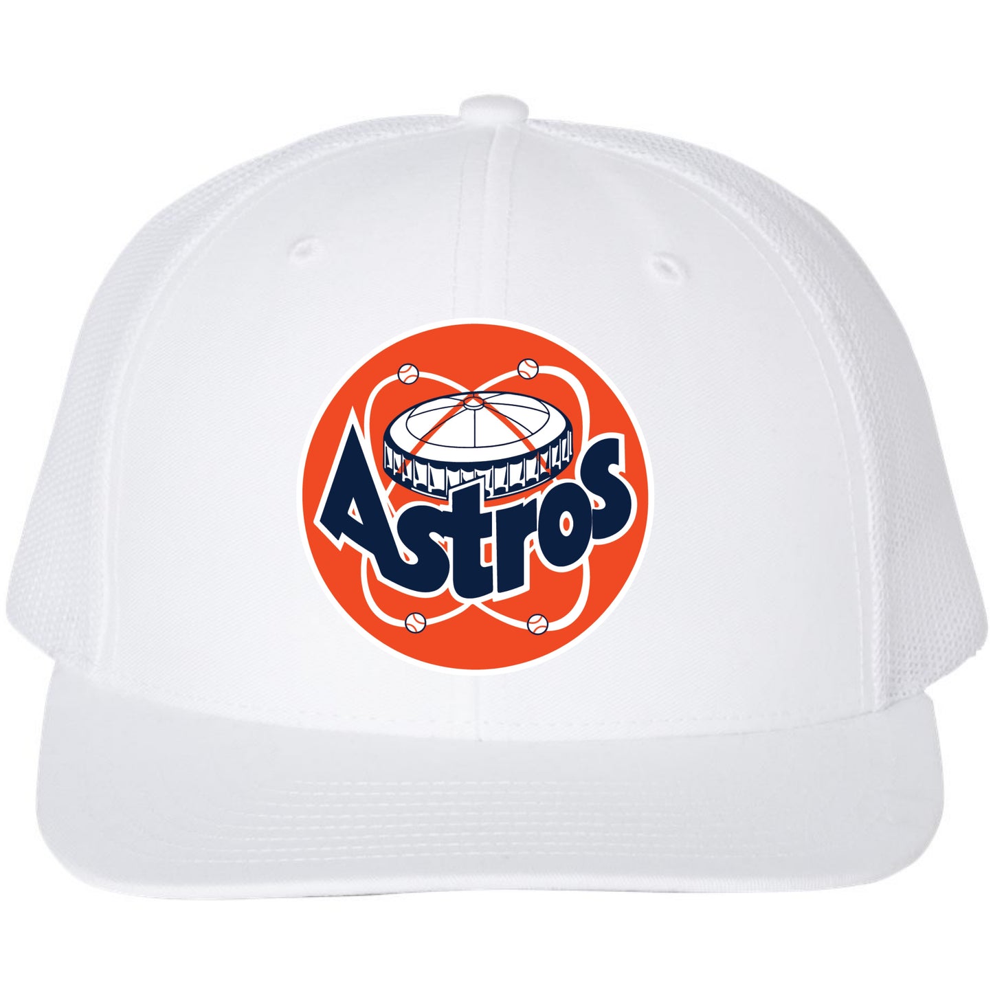 Astros Retro Astrodome 3D YP Snapback Trucker Hat- White - Ten Gallon Hat Co.