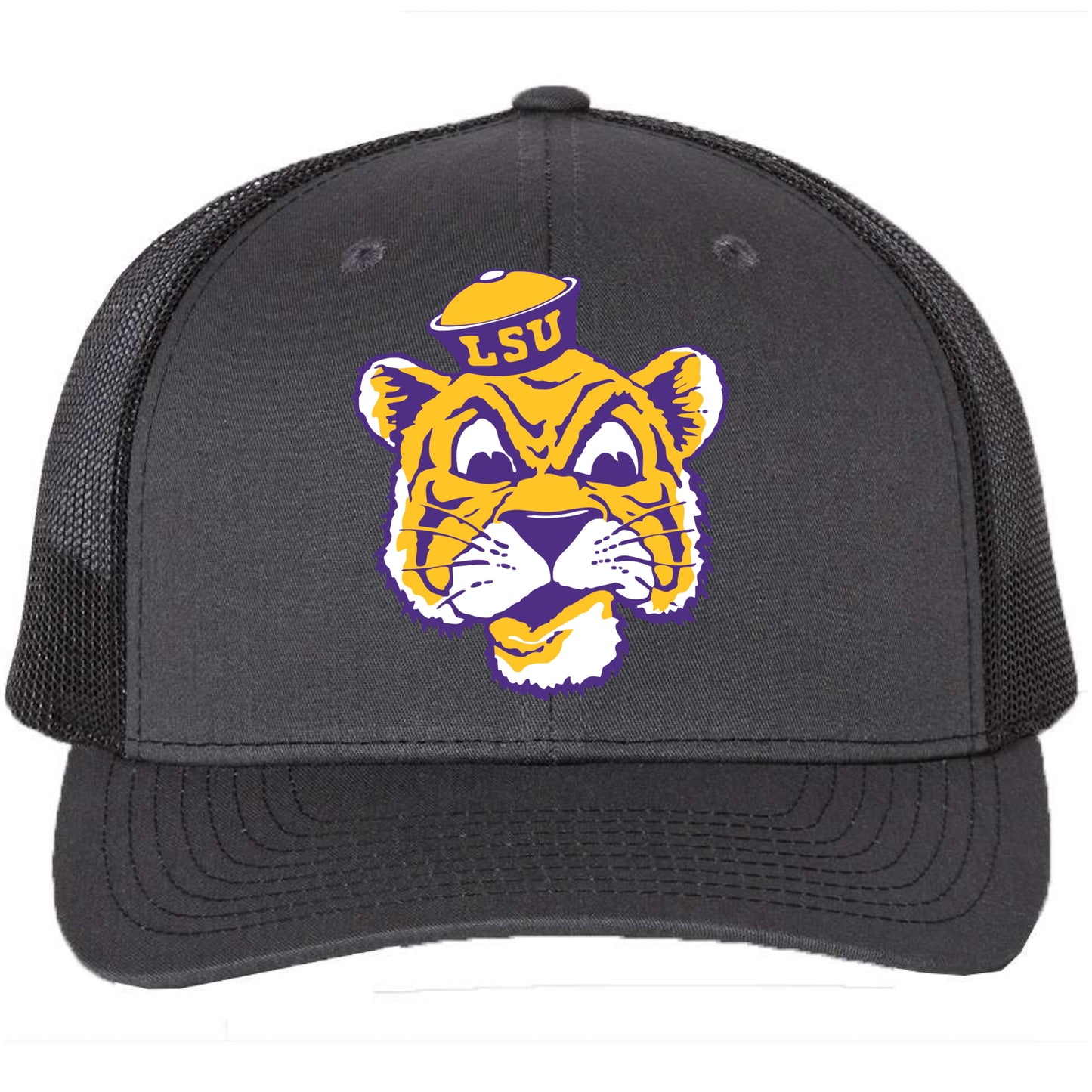 LSU Sailor Mike 3D Classic YP Snapback Trucker Hat- Charcoal - Ten Gallon Hat Co.