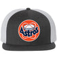Astros Retro Astrodome 3D PVC Patch Wool Blend Flat Bill Hat- Heather Charcoal/ White - Ten Gallon Hat Co.