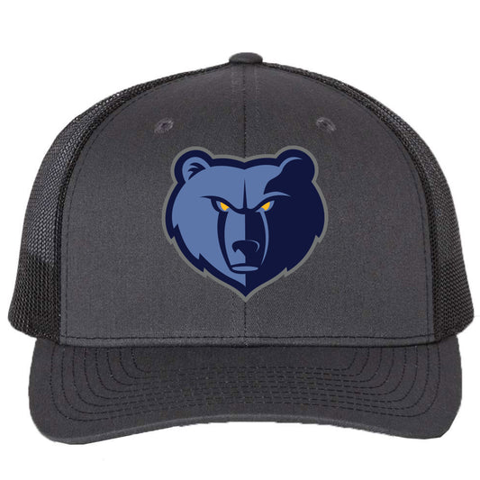 Memphis Grizzlies 3D Snapback Trucker Hat- Charcoal/ Black - Ten Gallon Hat Co.