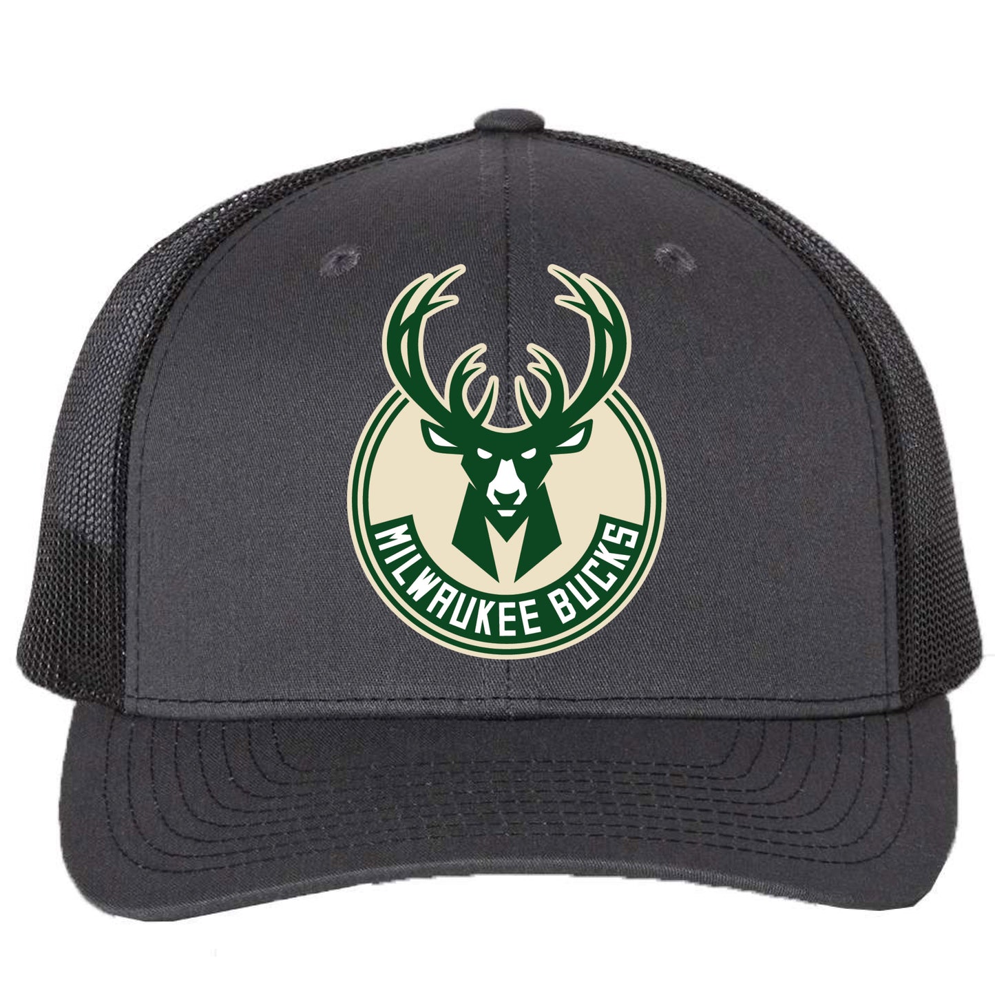 Milwaukee Bucks 3D YP Snapback Trucker Hat- Charcoal - Ten Gallon Hat Co.