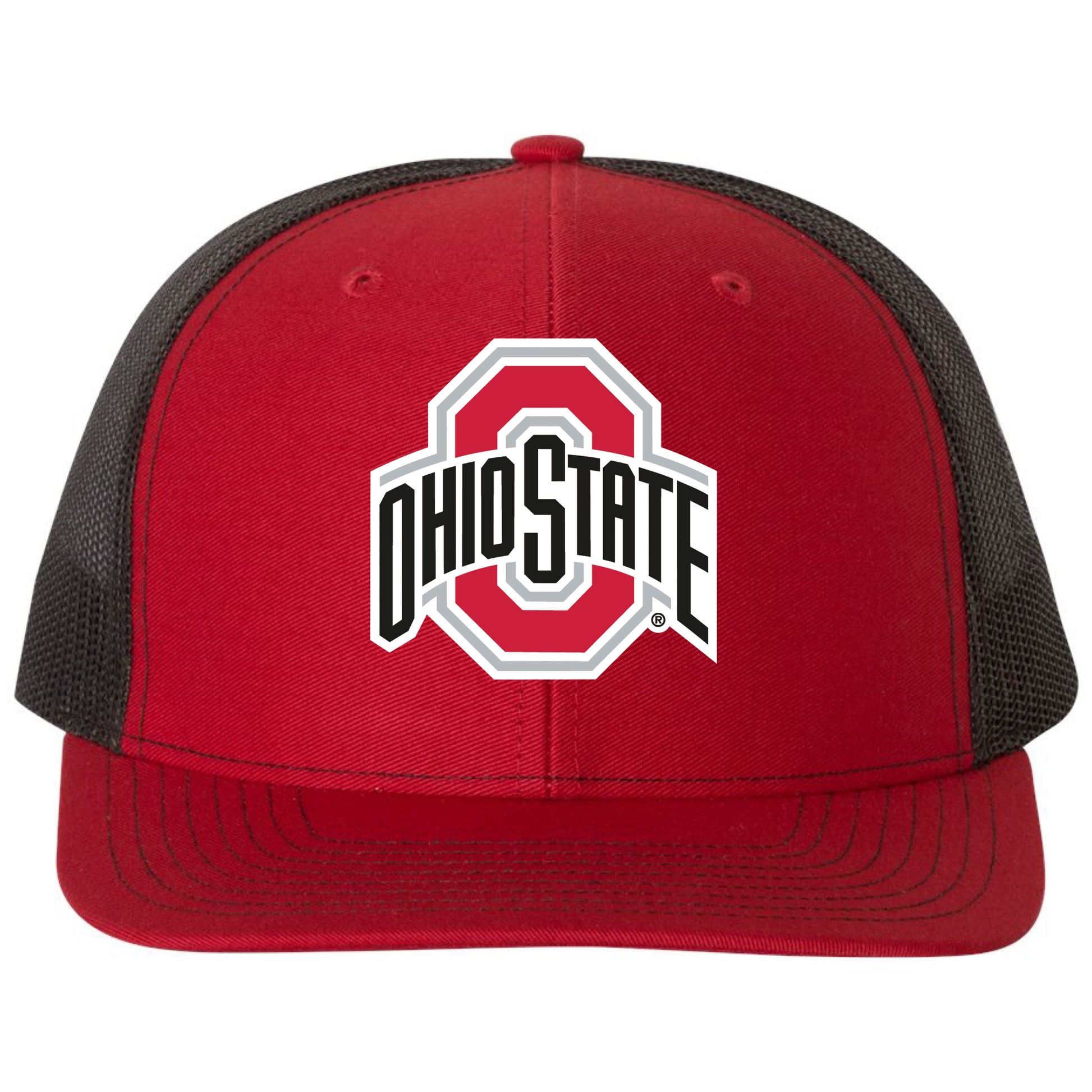 Ohio State Buckeyes 3D Snapback Trucker Hat- Red/ Black - Ten Gallon Hat Co.
