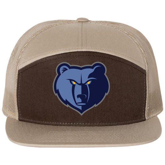 Memphis Grizzlies 3D Snapback Seven-Panel Trucker Hat- Brown/ Khaki - Ten Gallon Hat Co.