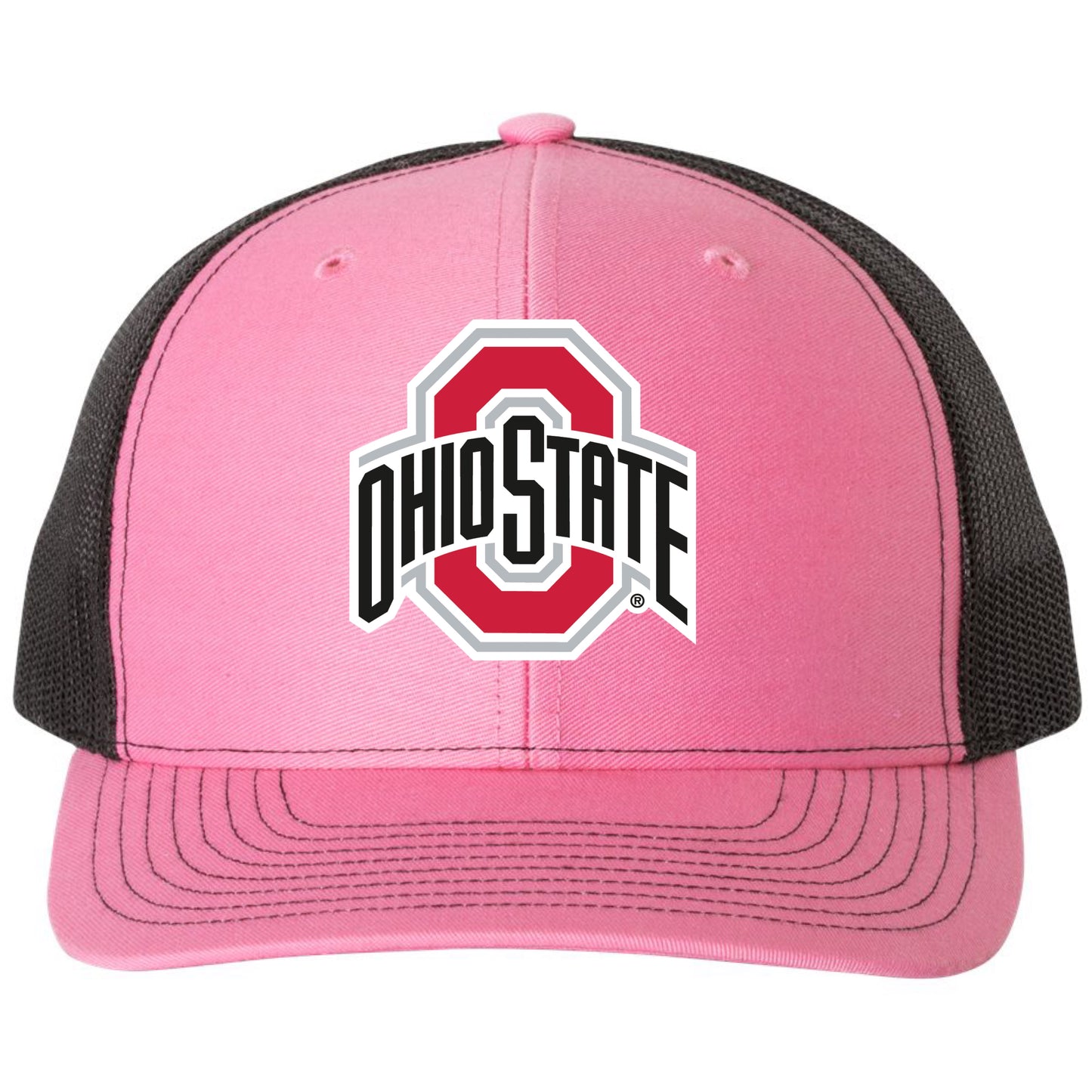 Ohio State Buckeyes 3D Snapback Trucker Hat- Hot Pink/ Black - Ten Gallon Hat Co.