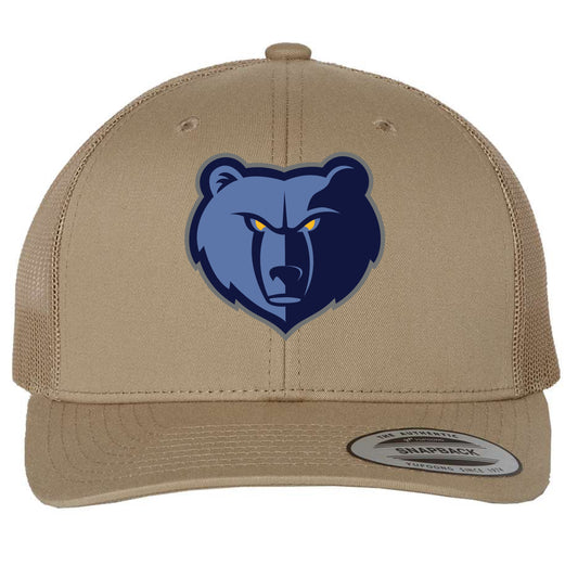 Memphis Grizzlies 3D YP Snapback Trucker Hat- Khaki - Ten Gallon Hat Co.