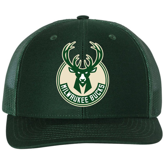 Milwaukee Bucks 3D PVC Patch Hat- Dark Green - Ten Gallon Hat Co.