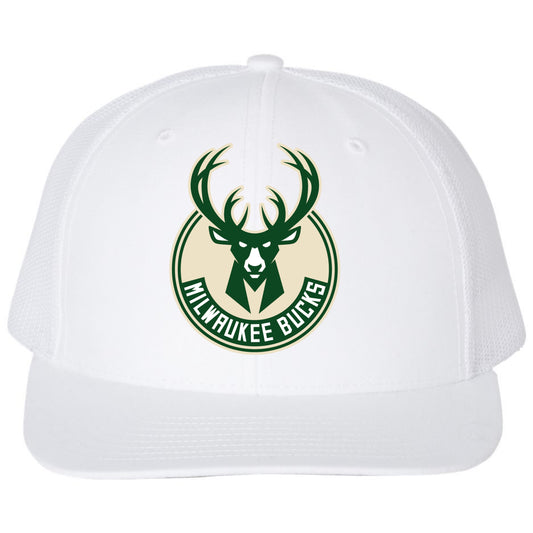 Milwaukee Bucks 3D YP Snapback Trucker Hat- White - Ten Gallon Hat Co.