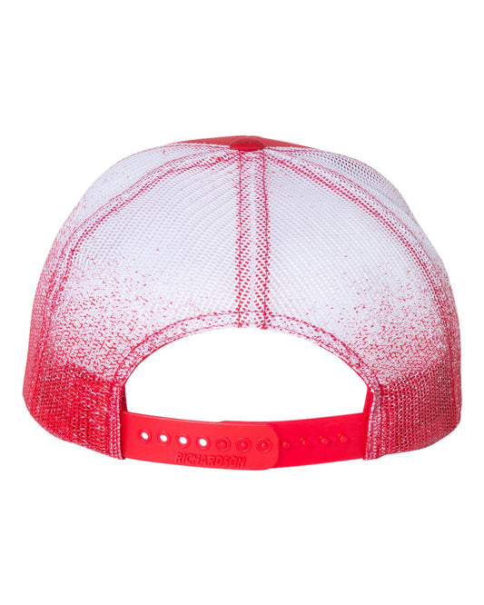 Chicago Bulls 3D Patterned Mesh Snapback Trucker Hat- Red/ Red to White Fade - Ten Gallon Hat Co.