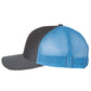 Busch Light Mountain Escape 3D Snapback Trucker Hat- Charcoal/ Columbia Blue - Ten Gallon Hat Co.