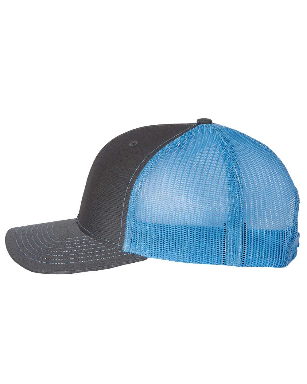 Busch Light Mountain Escape 3D Snapback Trucker Hat- Charcoal/ Columbia Blue - Ten Gallon Hat Co.