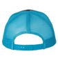 Busch Light Mountain Escape 3D Snapback Trucker Hat- Charcoal/ Neon Blue - Ten Gallon Hat Co.