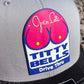 Titty Bells 3D YP Snapback Trucker Hat- Black/ White - Ten Gallon Hat Co.