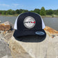 AT4 3D Topo YP Snapback Trucker Hat- Black/ White - Ten Gallon Hat Co.