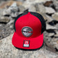 AT4 3D Topo Wool Blend Flat Bill Trucker Hat- Red/ Black - Ten Gallon Hat Co.