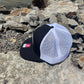 AT4 3D Topo Wool Blend Flat Bill Trucker Hat-Black/ White - Ten Gallon Hat Co.