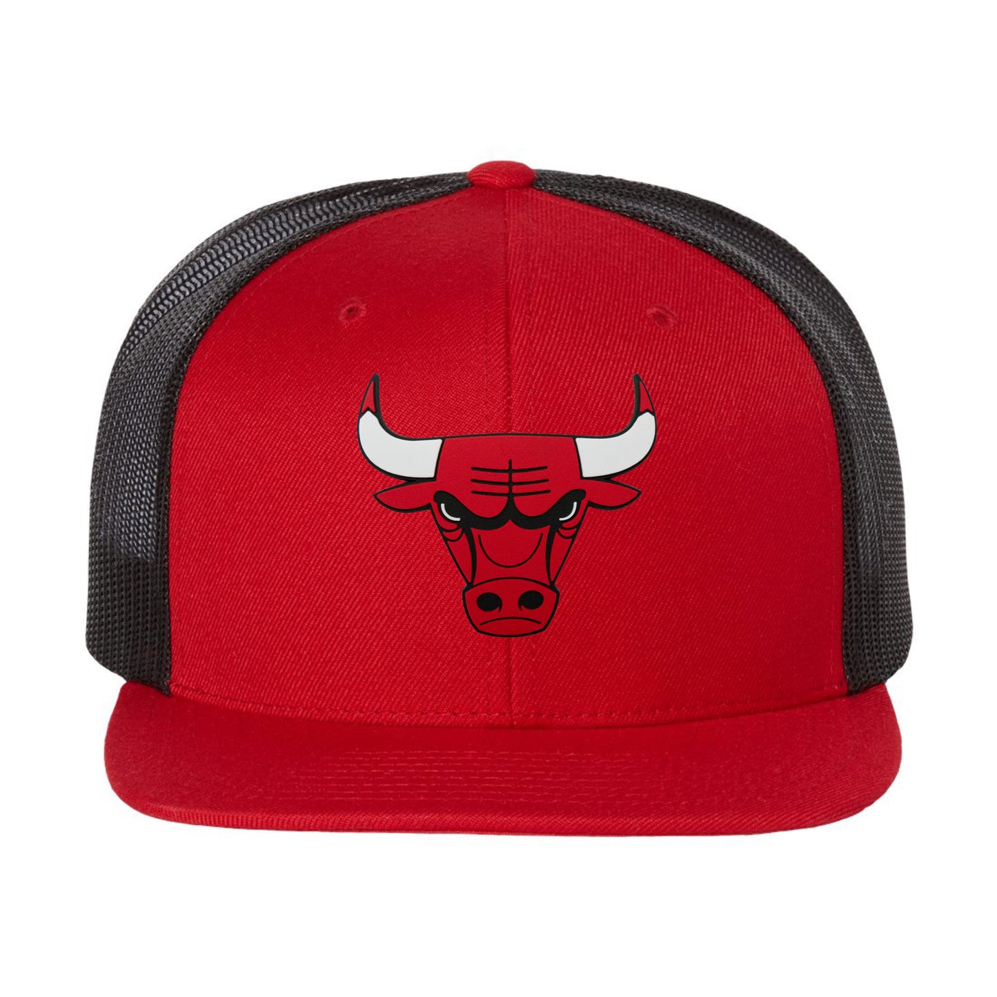 Chicago Bulls 3D PVC Patch Wool Blend Flat Bill Hat- Red/ Black - Ten Gallon Hat Co.