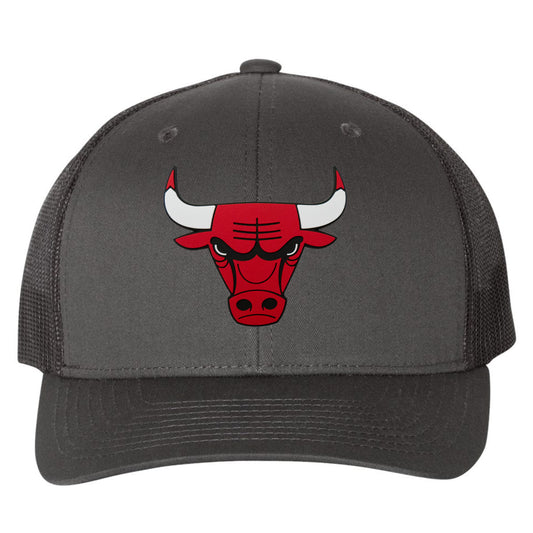 Chicago Bulls 3D Snapback Trucker Hat- Charcoal/ Black - Ten Gallon Hat Co.