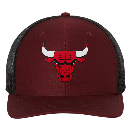 Chicago Bulls 3D Snapback Trucker Hat- Cardinal/ Black - Ten Gallon Hat Co.