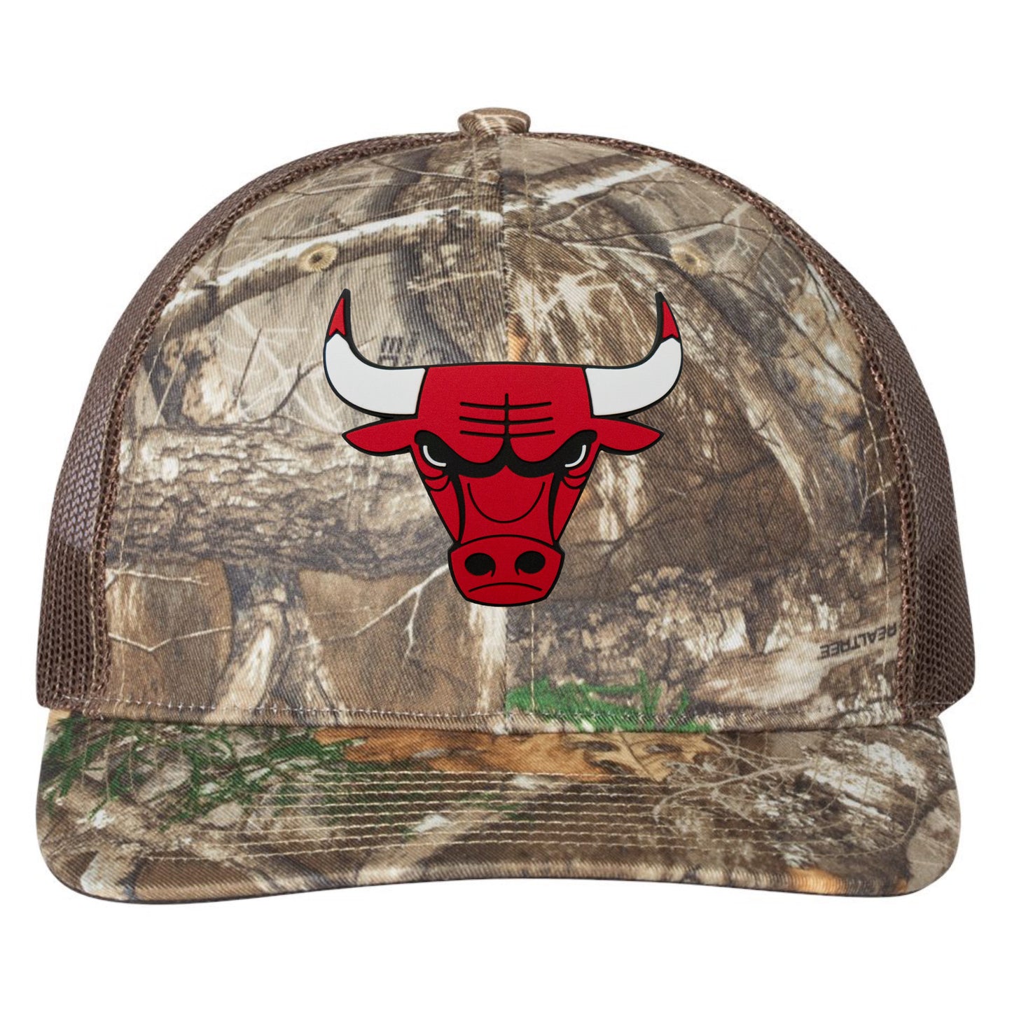 Chicago Bulls 3D Patterned Snapback Trucker Hat- Realtree Edge/ Brown - Ten Gallon Hat Co.