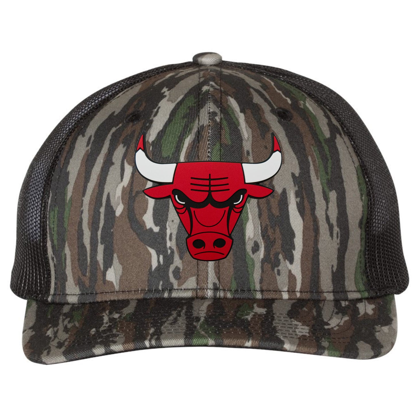 Chicago Bulls 3D Patterned Snapback Trucker Hat- Realtree Original/ Black - Ten Gallon Hat Co.