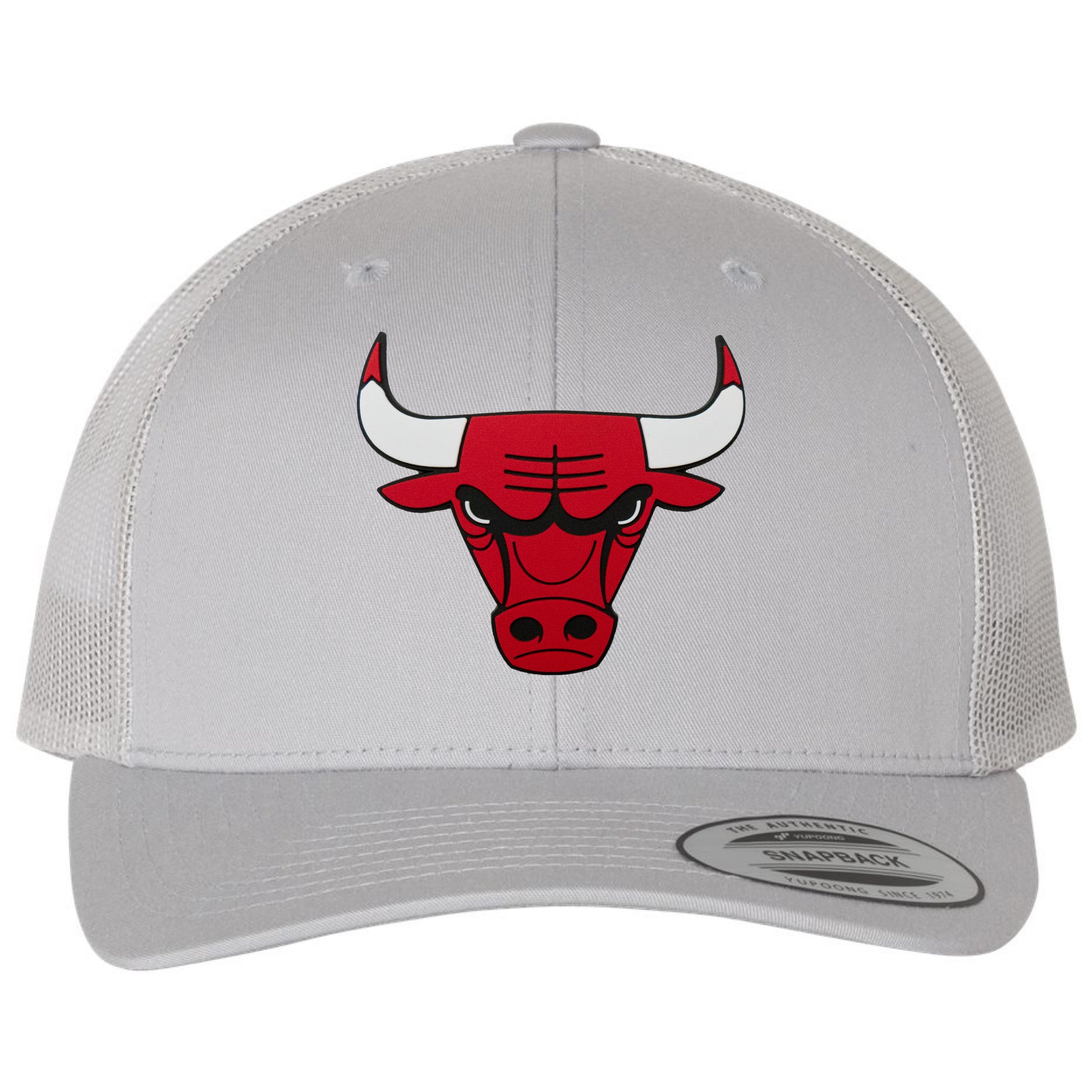 Chicago Bulls 3D YP Snapback Trucker Hat- Silver - Ten Gallon Hat Co.