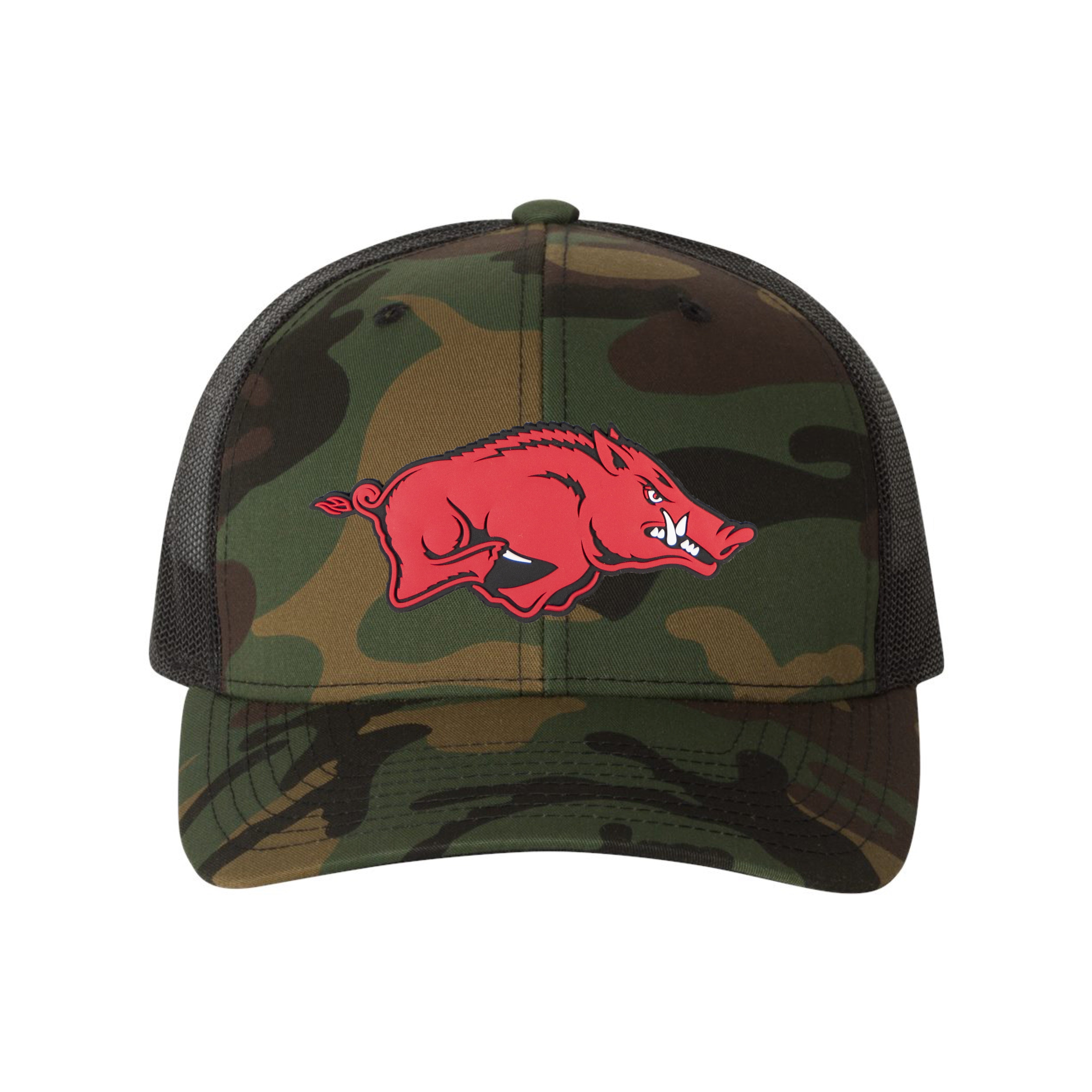 Arkansas Razorbacks Classic 3D YP Snapback Trucker Hat- Army Camo/ Bla ...