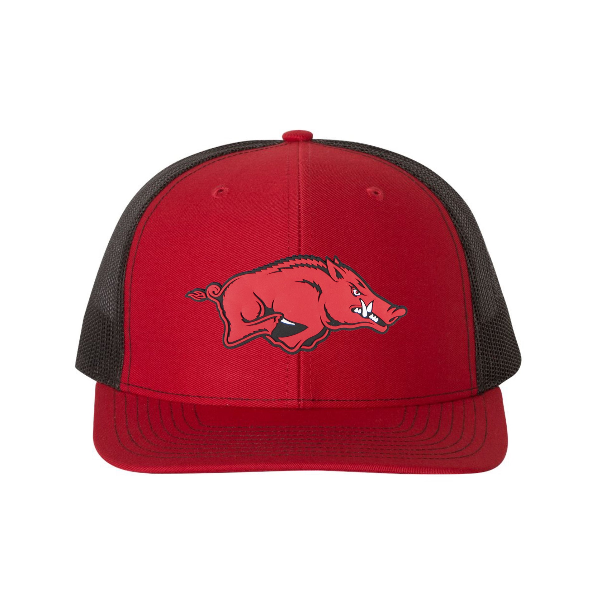 Arkansas Razorbacks 3D Snapback Trucker Hat- Red/ Black - Ten Gallon Hat Co.
