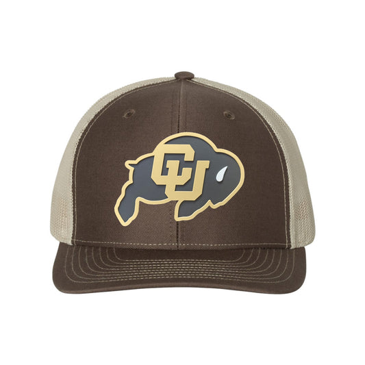 Colorado Buffaloes 3D YP Snapback Trucker Hat- Brown/ Khaki - Ten Gallon Hat Co.