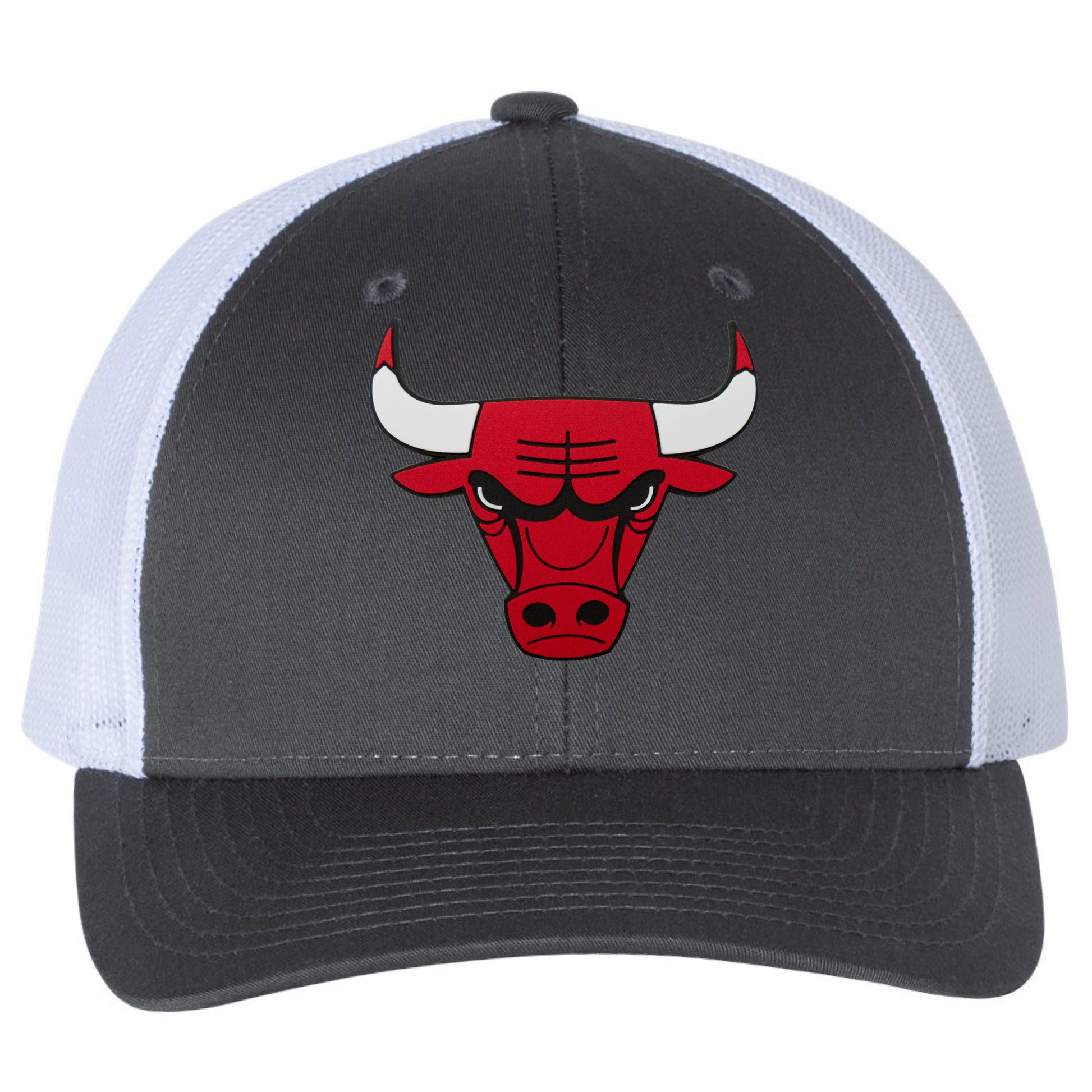 Chicago Bulls 3D Snapback Trucker Hat- Charcoal/ White - Ten Gallon Hat Co.