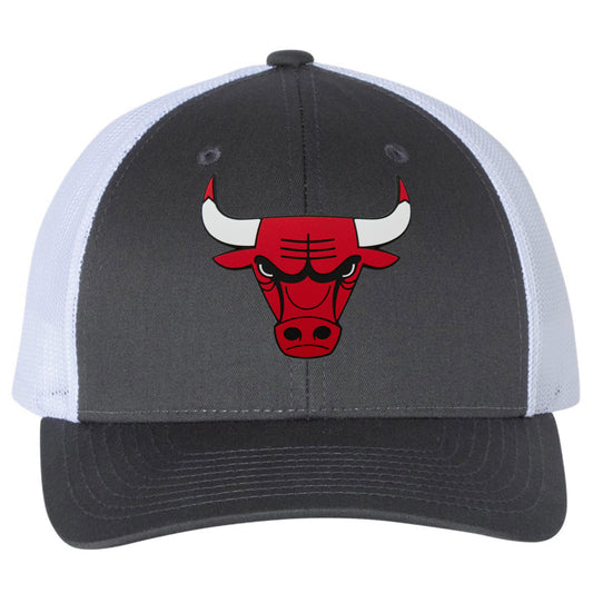 Chicago Bulls 3D Snapback Trucker Hat- Charcoal/ White - Ten Gallon Hat Co.