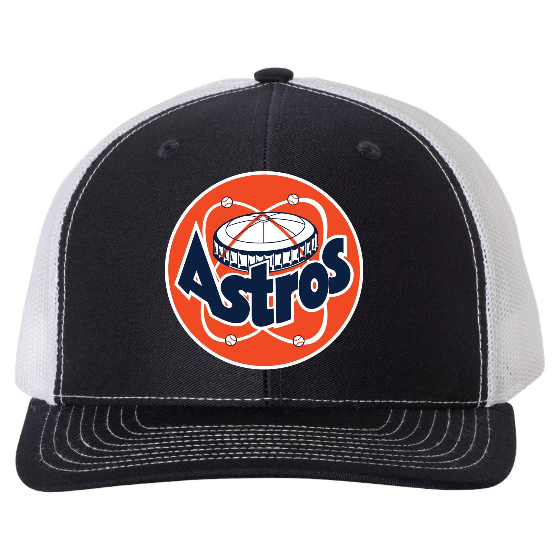 Astros Retro Astrodome Classic 3D Snapback Trucker Hat- Navy/ White - Ten Gallon Hat Co.