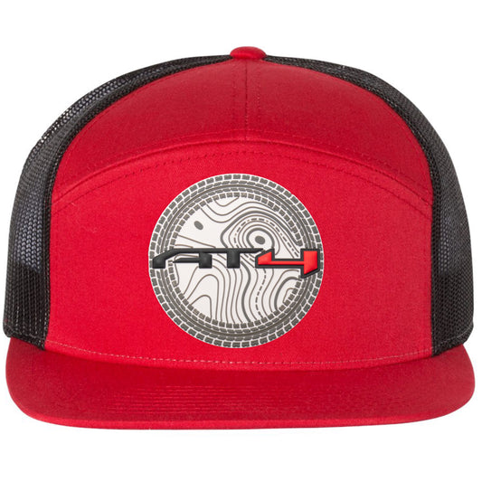 AT4 3D Snapback Seven-Panel Trucker Hat- Red/ Black - Ten Gallon Hat Co.