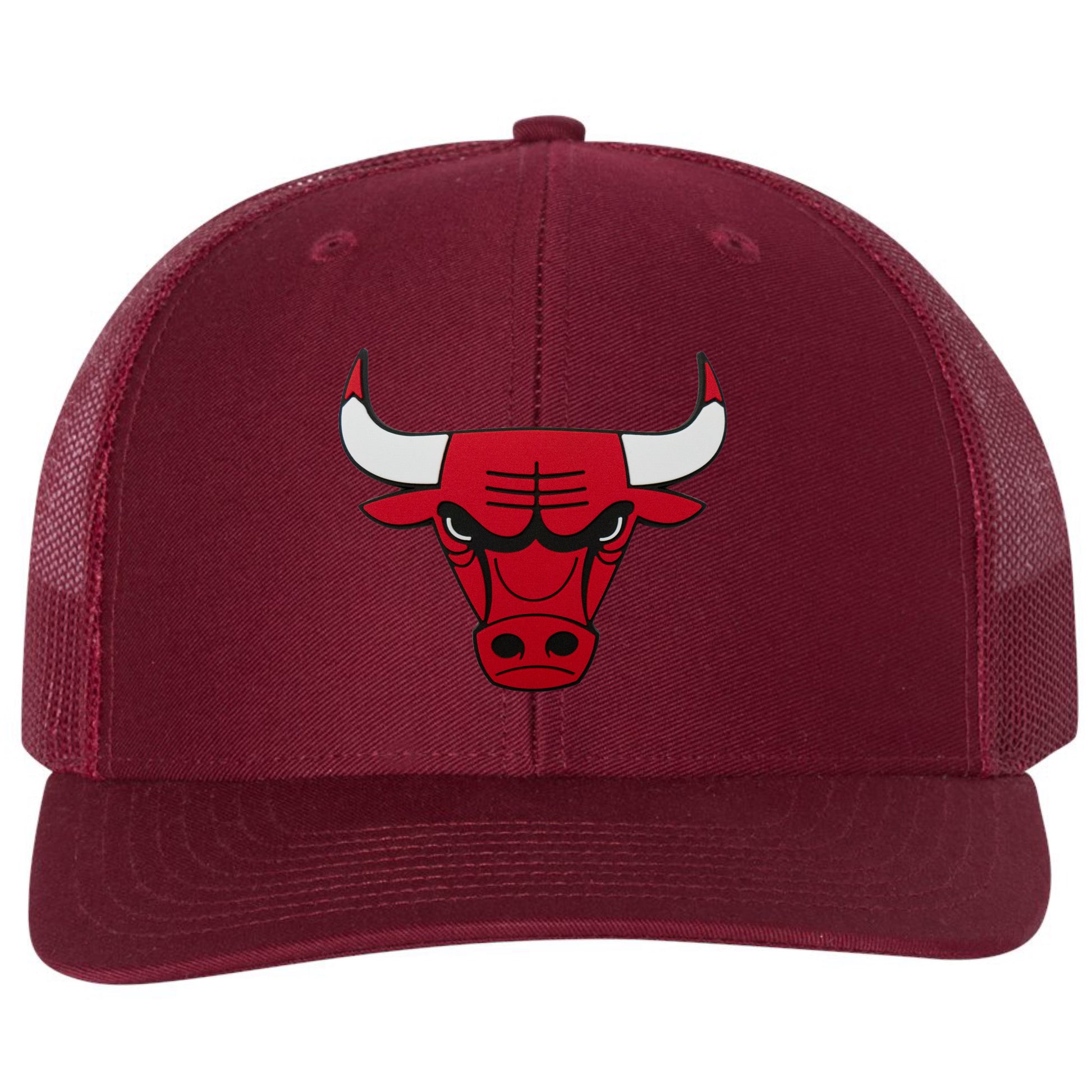 Chicago Bulls 3D Snapback Trucker Hat- Cardinal - Ten Gallon Hat Co.