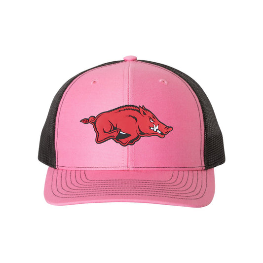 Arkansas Razorbacks Classic 3D Snapback Trucker Hat- Hot Pink/ Black - Ten Gallon Hat Co.