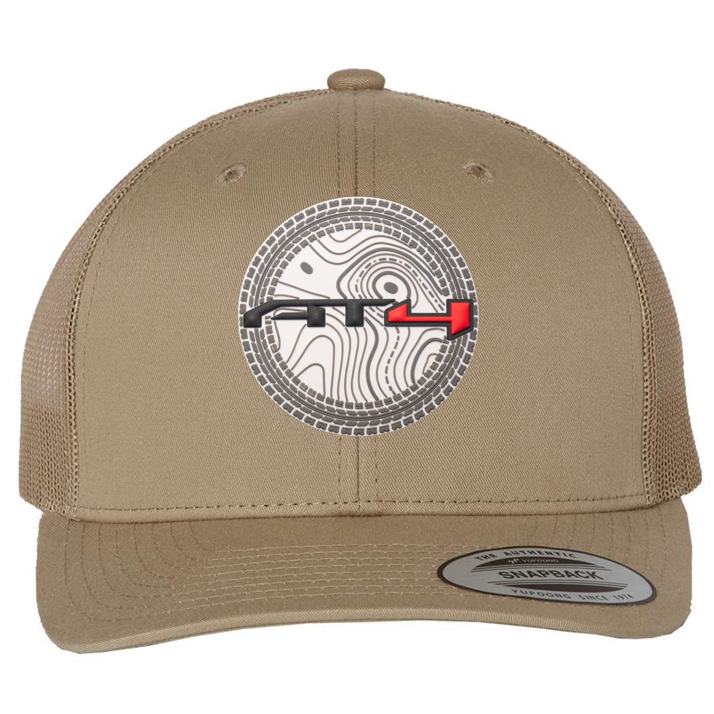 AT4 3D YP Snapback Trucker Hat- Khaki - Ten Gallon Hat Co.