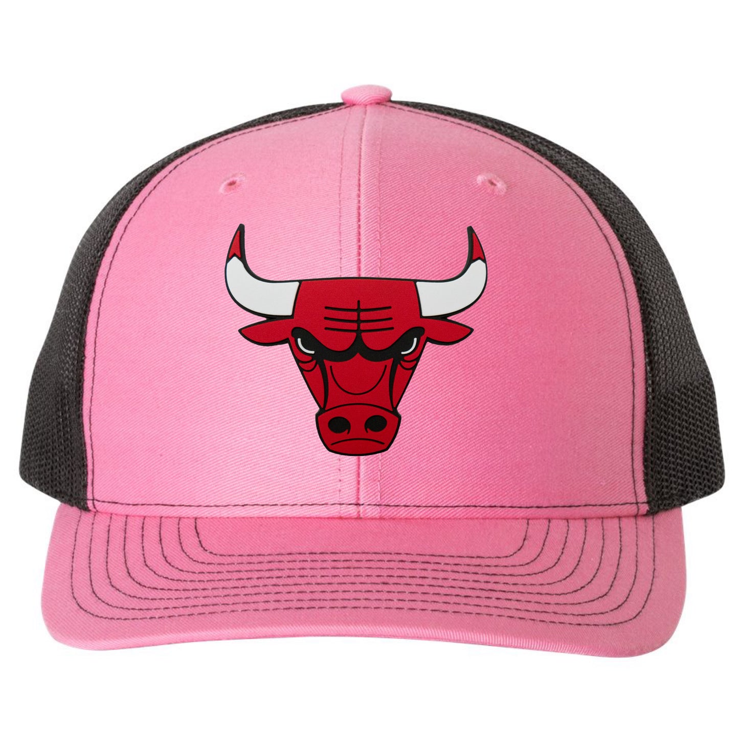 Chicago Bulls 3D Snapback Trucker Hat- Hot Pink/ Black - Ten Gallon Hat Co.