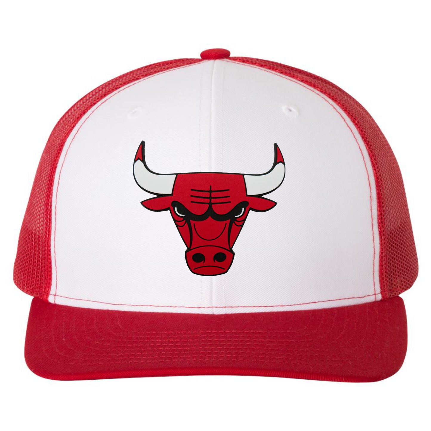 Chicago Bulls 3D Snapback Trucker Hat- White/ Red - Ten Gallon Hat Co.